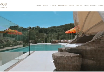 Corfu luxury modern private villa, infinity pool, sleeps 8 in 4 bedrooms nr San Stephanos